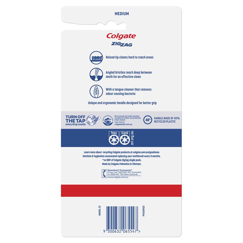 Load image into Gallery viewer, Colgate Toothbrush Zig Zag Daily Clean Medium Value 6 Pack
