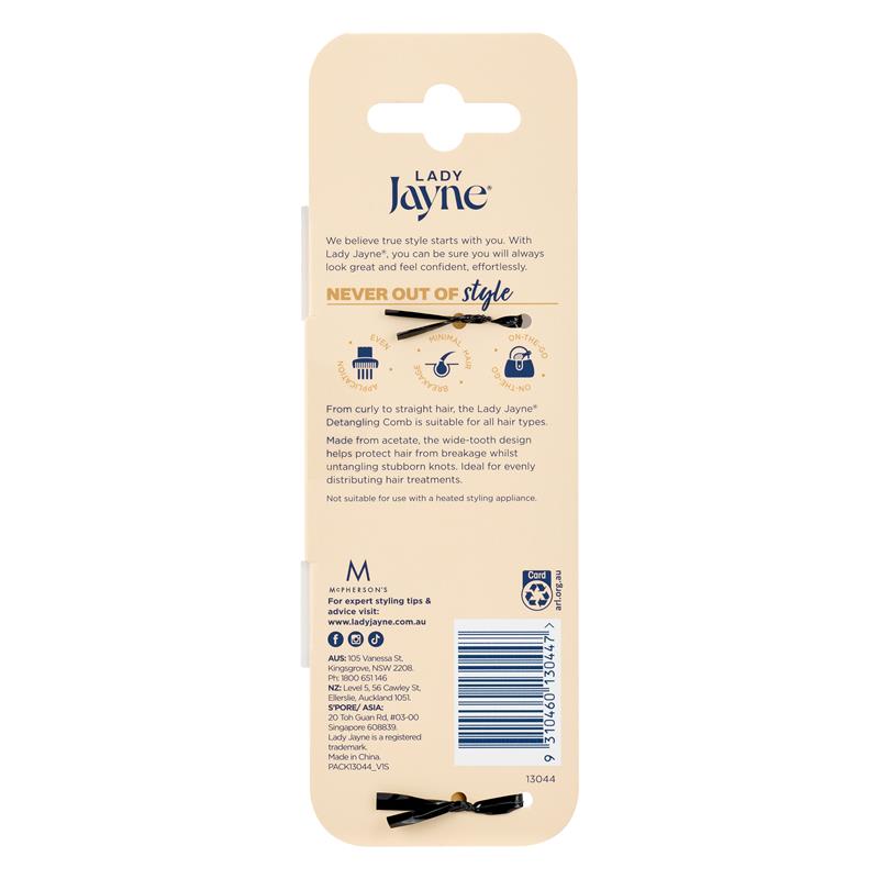 Load image into Gallery viewer, Lady Jayne Acetate Detangling Comb Assorted Colours
