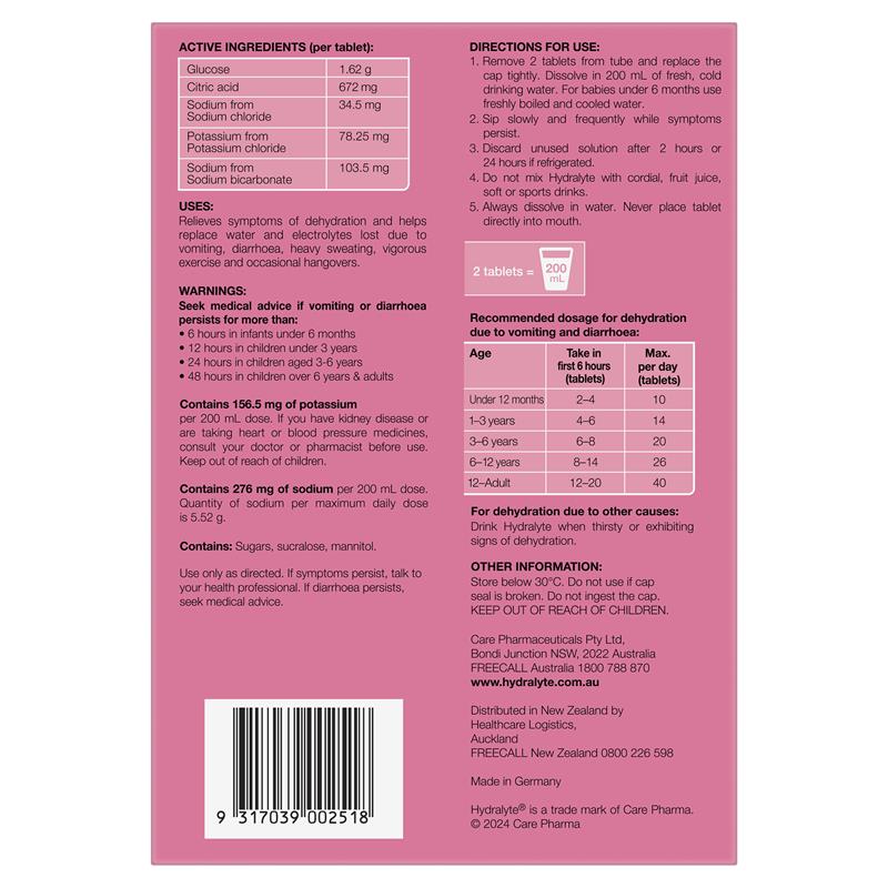 Load image into Gallery viewer, Hydralyte Electrolyte Effervescent Watermelon 60 Tablets Exclusive Size
