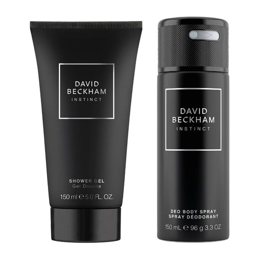 David Beckham Instinct Shower Gel And Body Spray Set 150ml Black Box