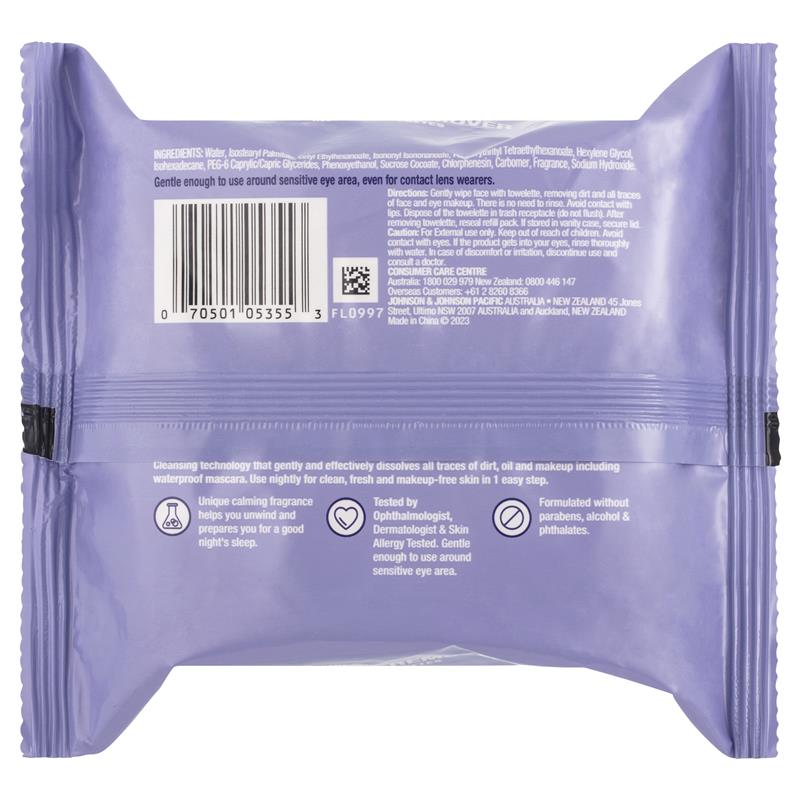Load image into Gallery viewer, Neutrogena Night Calming Makeup Remover Cleansing Towelettes Wipes 25 Pack
