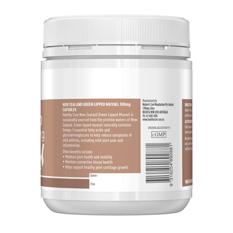 Load image into Gallery viewer, Healthy Care New Zealand Green Lipped Mussel 250 Capsules
