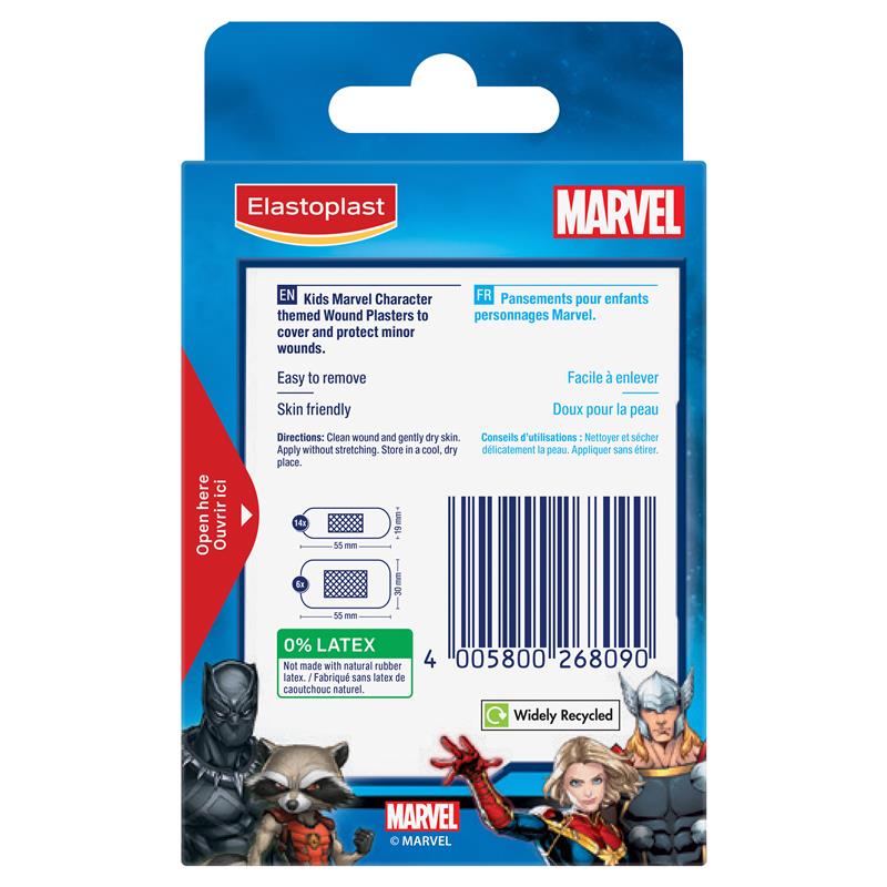 Load image into Gallery viewer, Elastoplast Disney Character Strips Marvel 20 Pack
