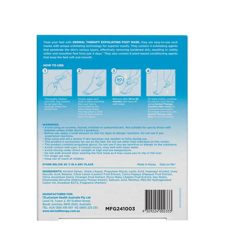 Load image into Gallery viewer, Dermal Therapy Exfoliating Foot Mask 1 Pair

