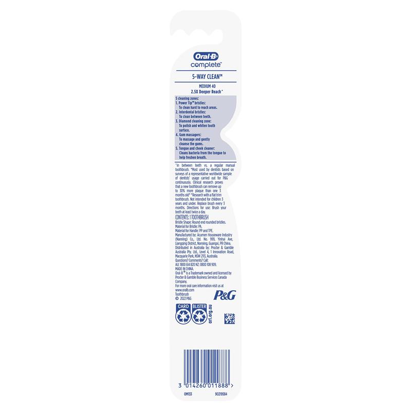 Load image into Gallery viewer, Oral B Toothbrush Advantage Complete 5 Way Clean Medium
