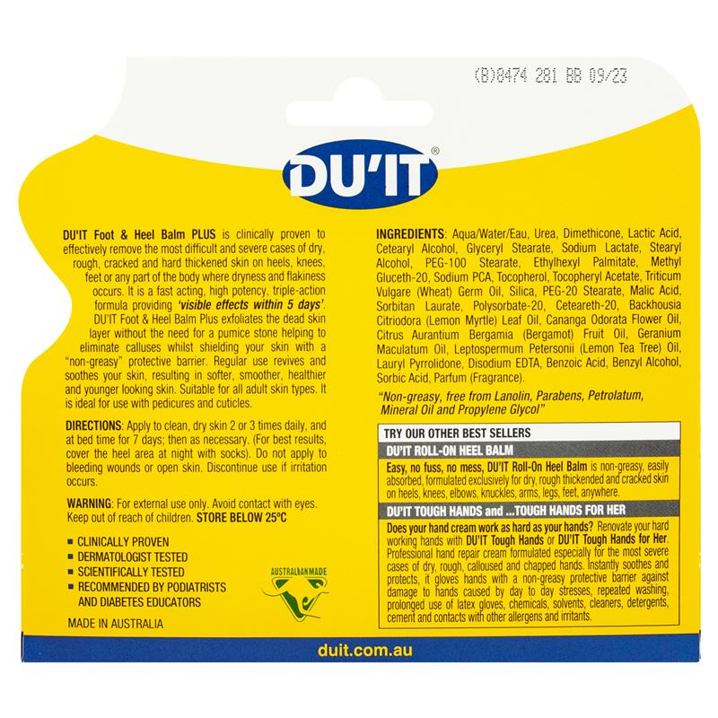 Load image into Gallery viewer, DU'IT Foot &amp; Heel Balm Plus Dry Skin Foot Cream 50g
