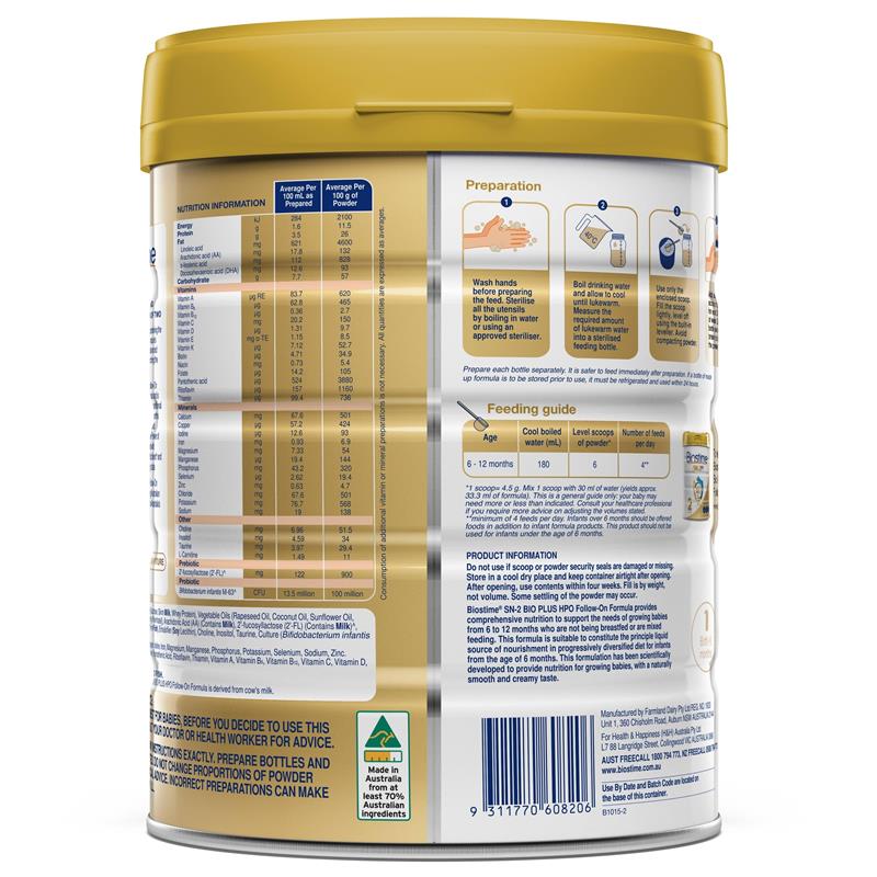 Load image into Gallery viewer, Biostime SN-2 BIO PLUS HPO Follow-On Formula Stage 2 800g
