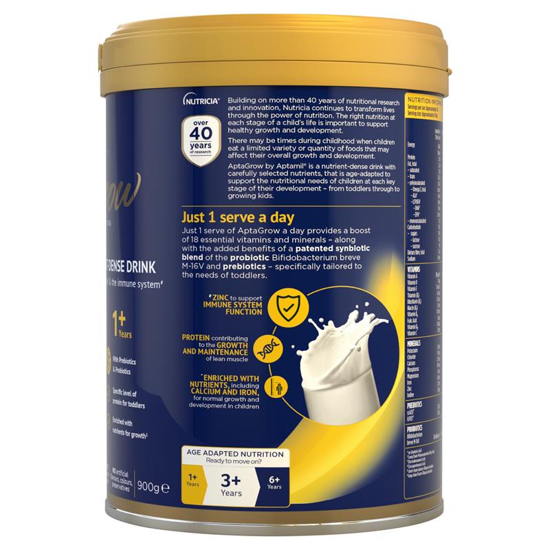 Load image into Gallery viewer, AptaGrow Nutrient-Dense Milk Drink From 1+ Years 900g
