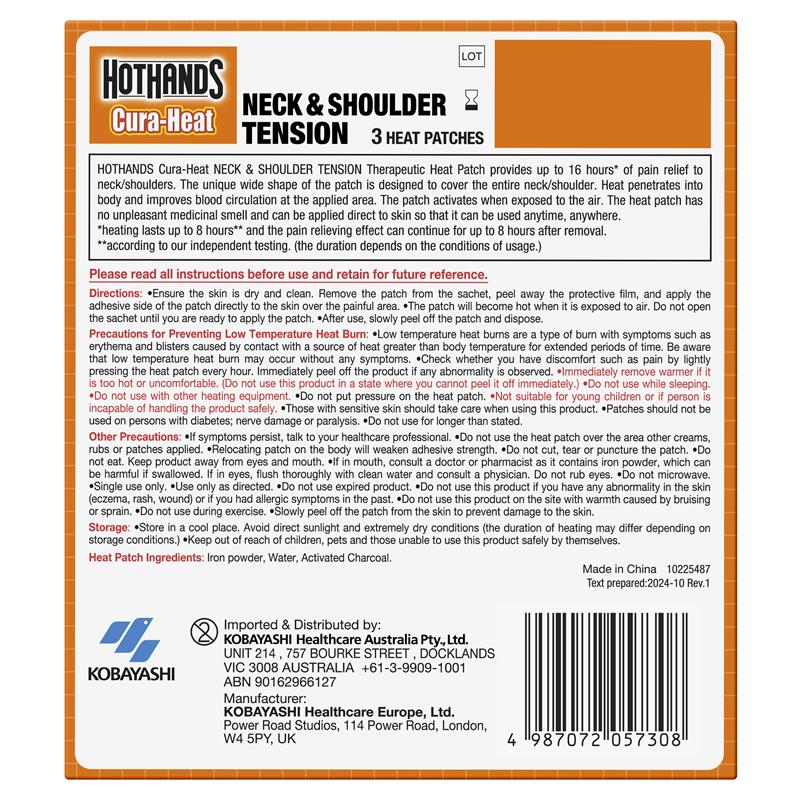 Load image into Gallery viewer, Hot Hands Cura Heat Neck And Shoulder Pain Patch 3 Pack Exclusive
