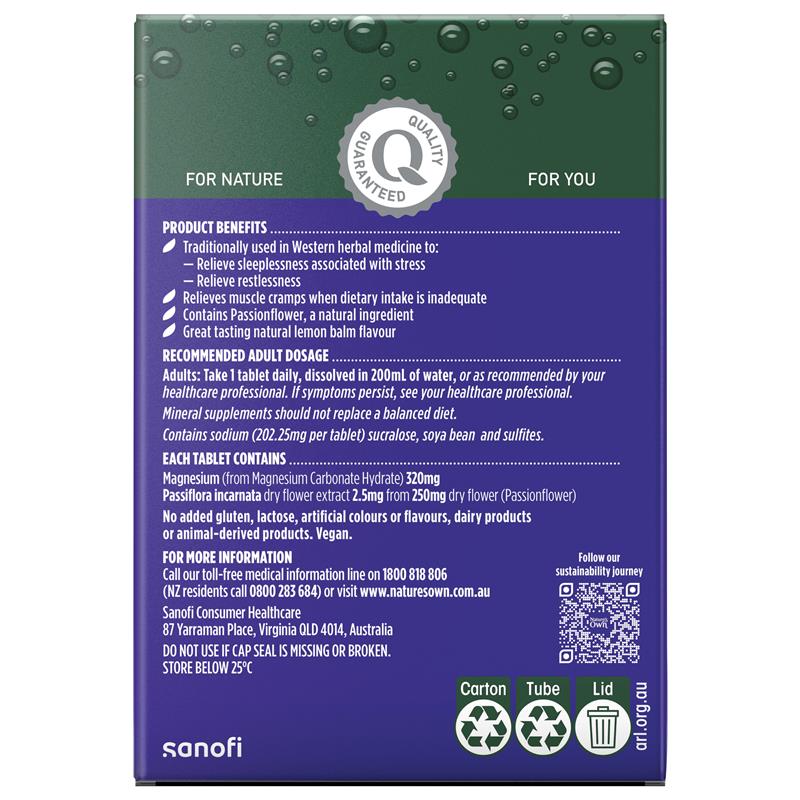 Load image into Gallery viewer, Nature's Own Magnesium + Sleep Effervescent 60 Tablets
