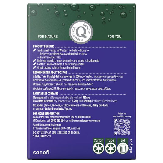 Nature's Own Magnesium + Sleep Effervescent 60 Tablets