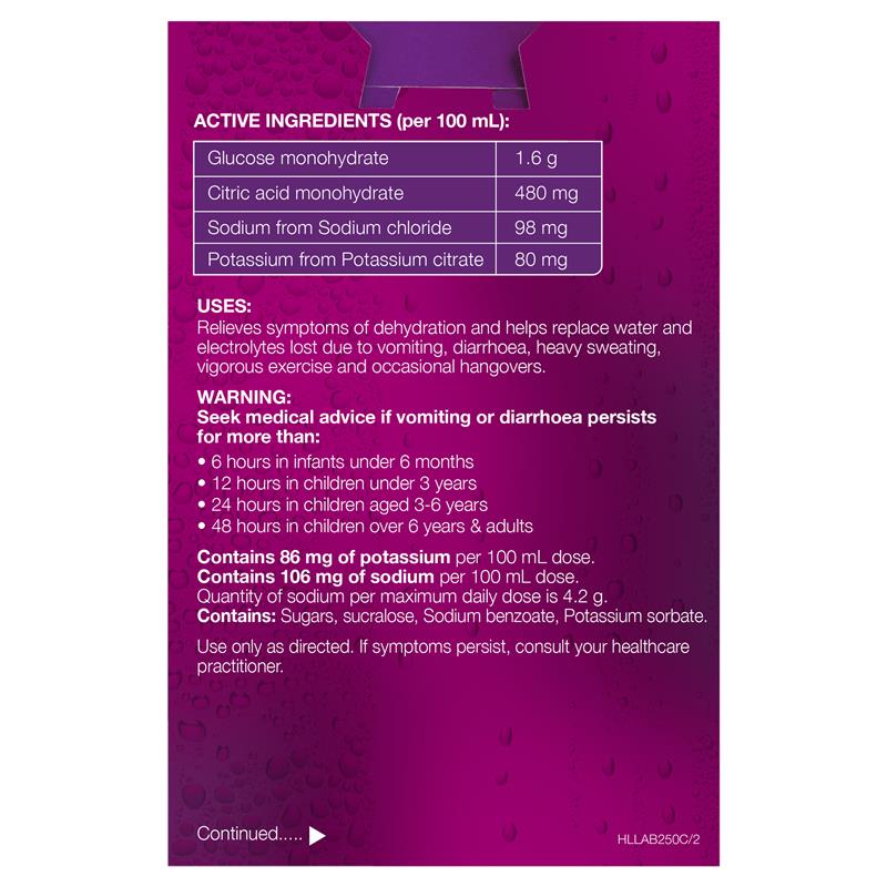 Load image into Gallery viewer, Hydralyte Electrolyte Apple Blackcurrant 4 Pack (4x250ml) Solution
