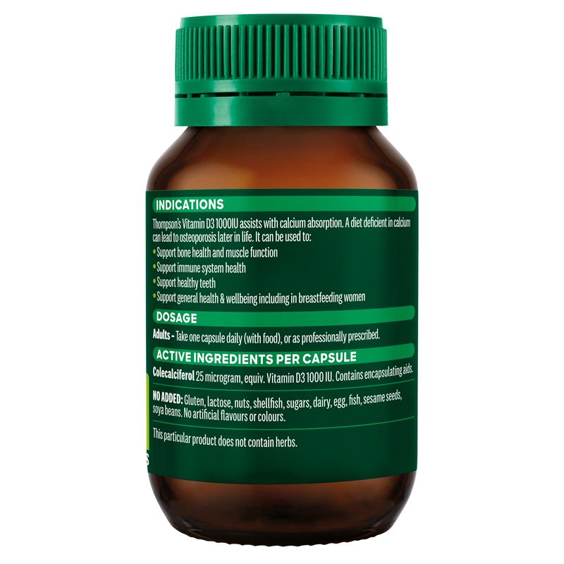 Load image into Gallery viewer, Thompson's Vitamin D3 1000IU 240 Capsules
