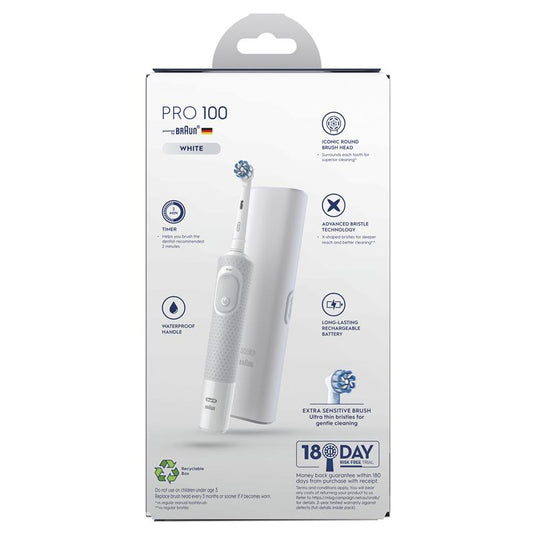 Oral B Pro 100 Gum Care Power Toothbrush White