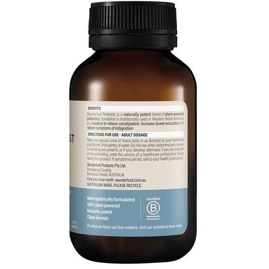 Wanderlustt Prebiotic 60 Capsules