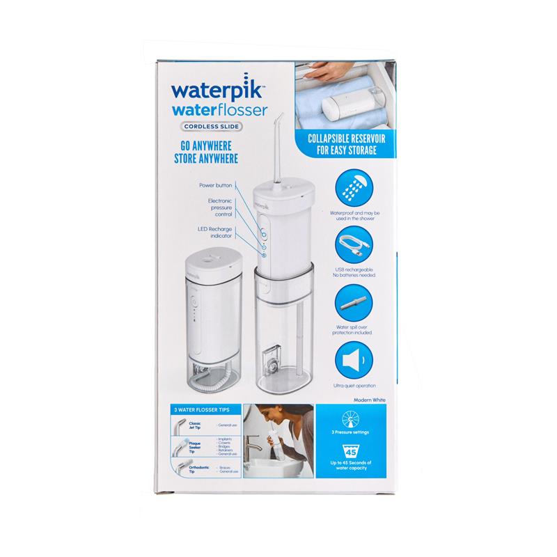 Load image into Gallery viewer, Waterpik Cordless Slide Travel Water Flosser White

