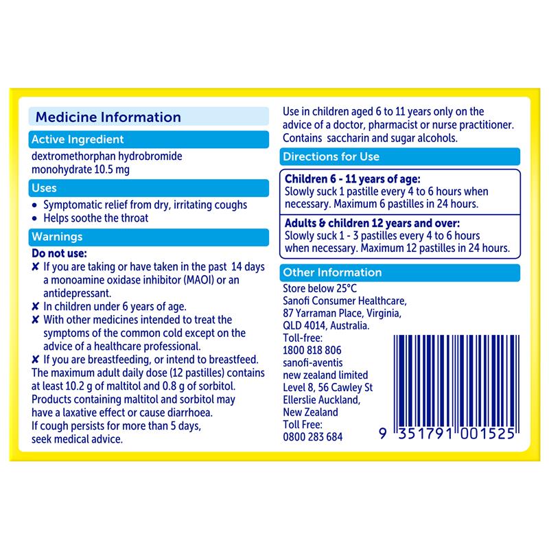 Load image into Gallery viewer, Bisolvon Dry Cough Pastilles Honey Lime 20 Pack
