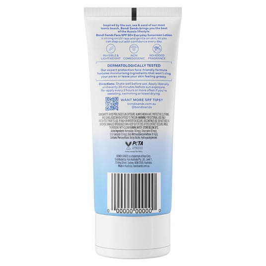 Bondi Sands Daily Moisturising Face SPF 50+ Sunscreen Lotion Fragrance Free 75ml