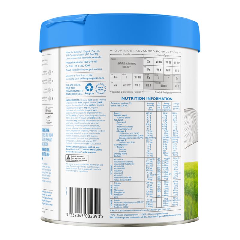 Load image into Gallery viewer, Bellamy's Beta Genica-8 Step 3 Toddler Milk Drink 800g
