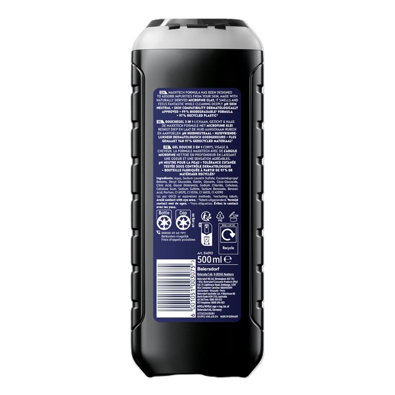 Load image into Gallery viewer, NIVEA for Men Deep Shower Gel 500ml
