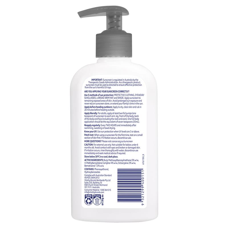Load image into Gallery viewer, Cancer Council SPF 50+ Active 200ml Pump
