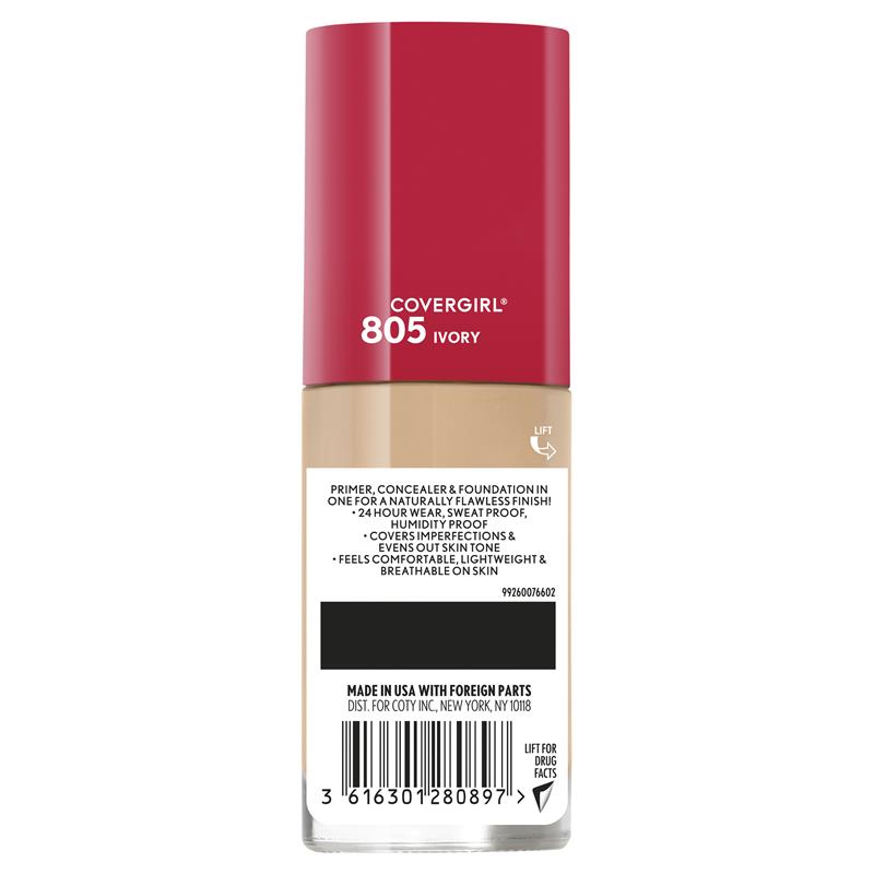 Load image into Gallery viewer, Covergirl Outlast Extreme Wear Foundation 805 Ivory 30ml
