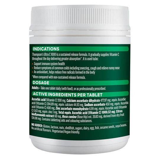 Thompson's Ultra C 1000mg 180 Tablets