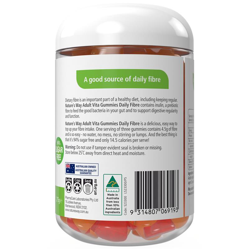 Load image into Gallery viewer, Nature's Way Adult Vita Gummies Fibre 110 Gummies
