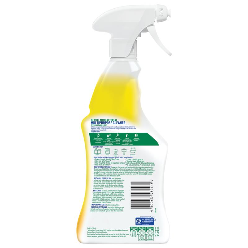 Load image into Gallery viewer, Dettol Multipurpose Cleaner Citrus Lemon Lime Trigger 750ml
