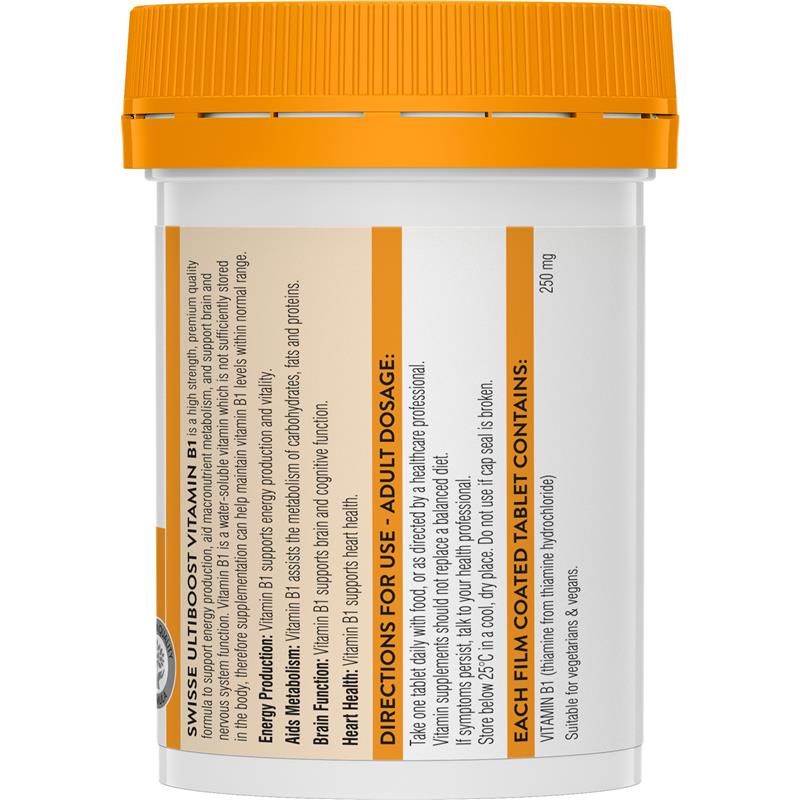 Load image into Gallery viewer, Swisse Ultiboost Vitamin B1 250mg 60 Tablets
