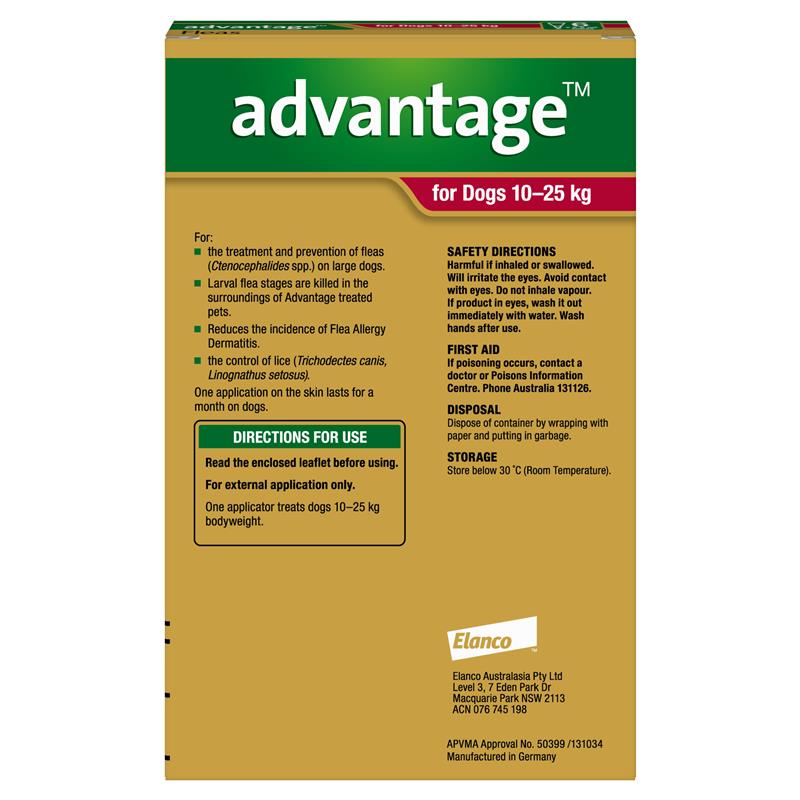 Load image into Gallery viewer, Advantage for Dogs 10 - 25 kg 6 pack
