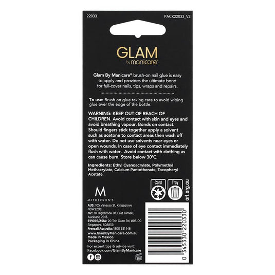 Glam By Manicare Brush On Nail Glue 4g