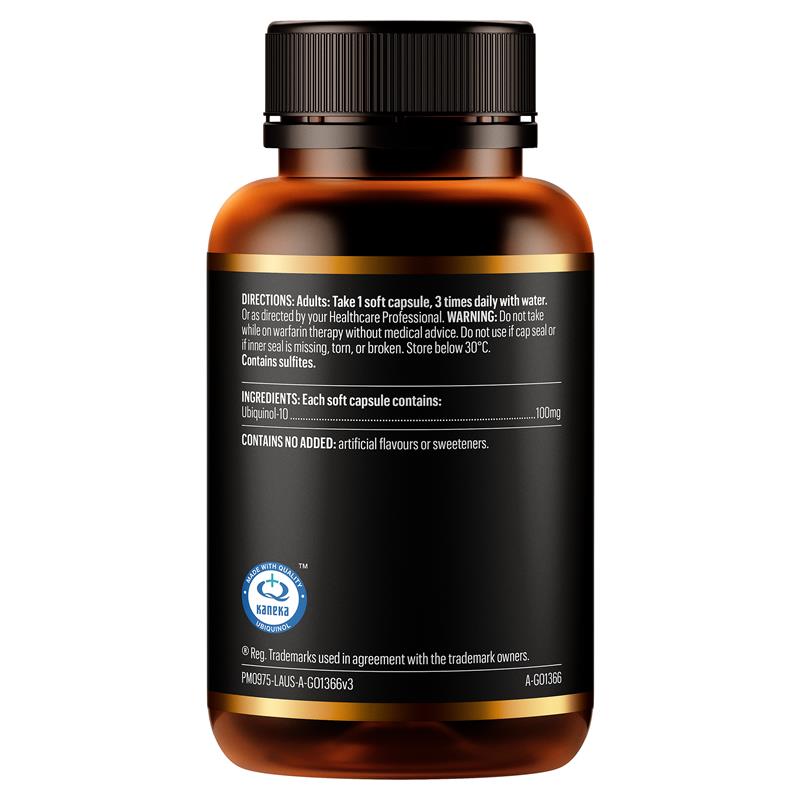 Load image into Gallery viewer, GO Healthy CoQ10 Ubiquinol 100mg 60 Capsules
