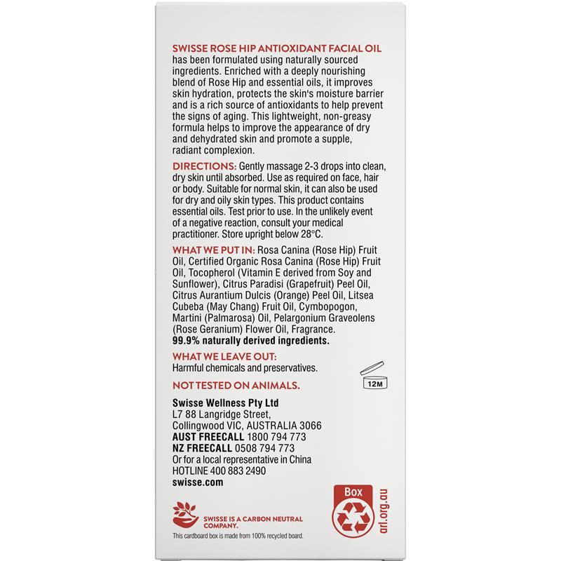 Load image into Gallery viewer, Swisse Skincare Rose Hip Antioxidant Facial Oil 50ml
