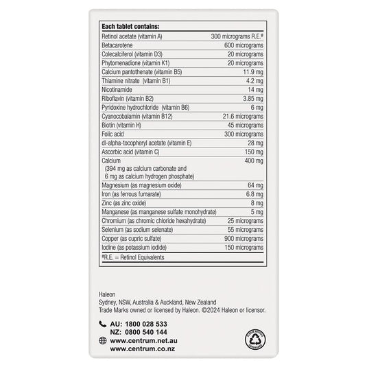 Centrum For Women 90 Tablets Exclusive Size