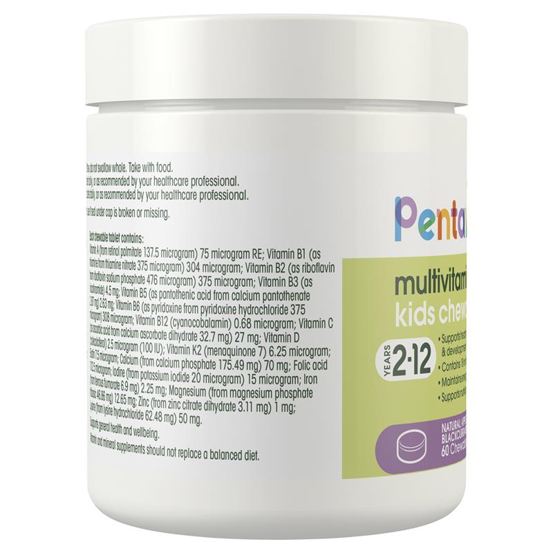 Load image into Gallery viewer, Pentavite Multivitamin + Iron Kids 60 Chewable Tablets
