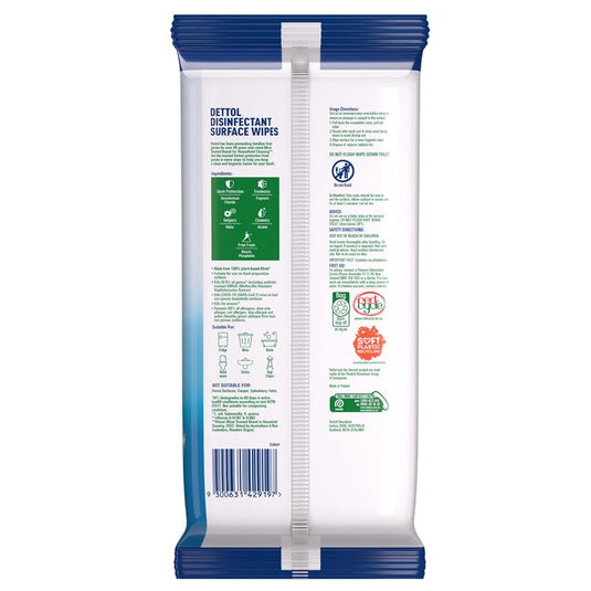 Dettol Antibacterial Disinfectant Surface Biodegradable Cleaning Wipes 110 Pack