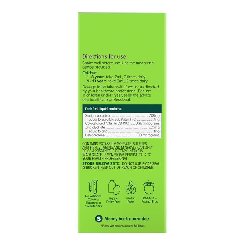 Load image into Gallery viewer, Brauer Kids Liquid Zinc 200ml
