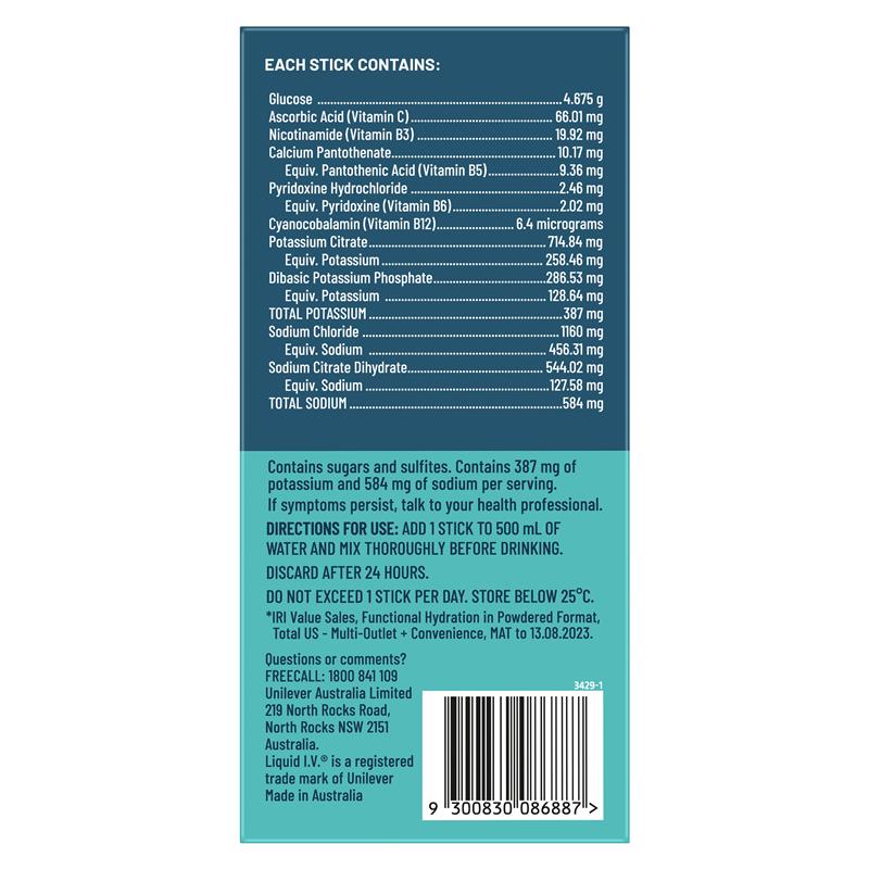 Load image into Gallery viewer, Liquid IV Hydration Lemon Lime 10 Sachets
