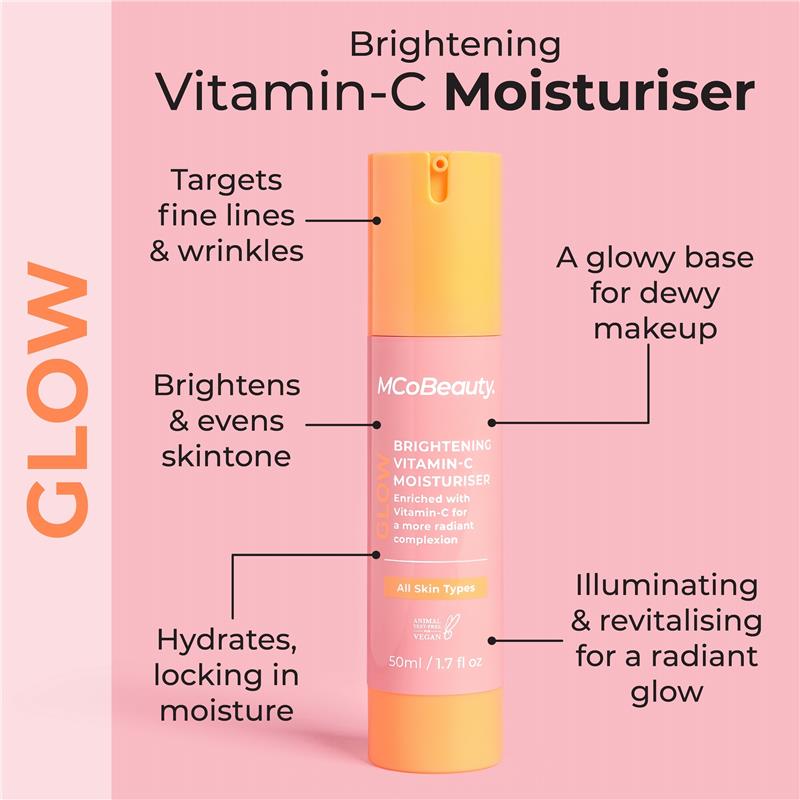 Load image into Gallery viewer, MCoBeauty Glow Brightening Vitamin C Moisturiser 50ml

