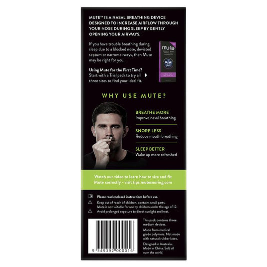 Mute Snoring Relief Medium Pack