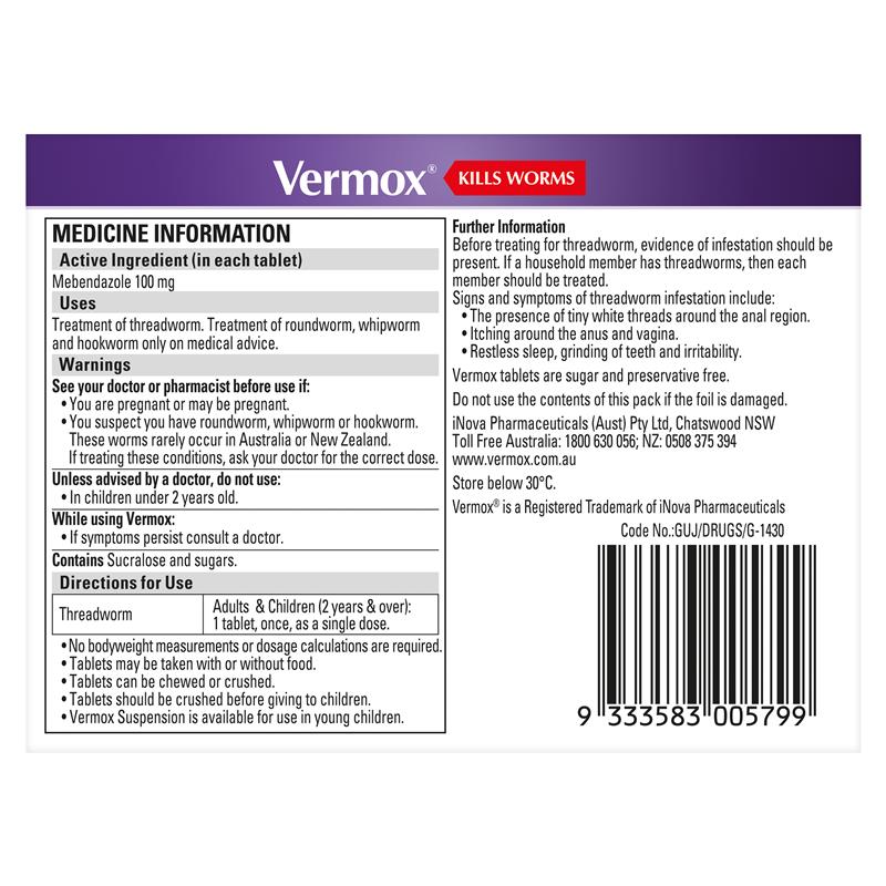 Load image into Gallery viewer, Vermox Worming Treatment Choc Chews 6 Tablets
