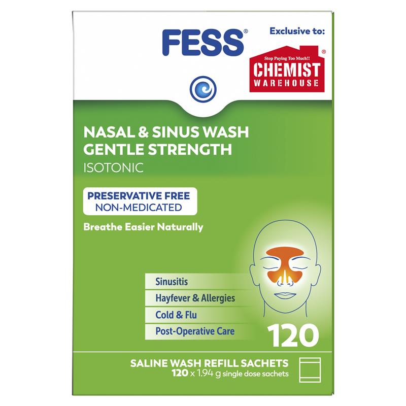 Load image into Gallery viewer, Fess Nasal &amp; Sinus Wash 120 Sachets
