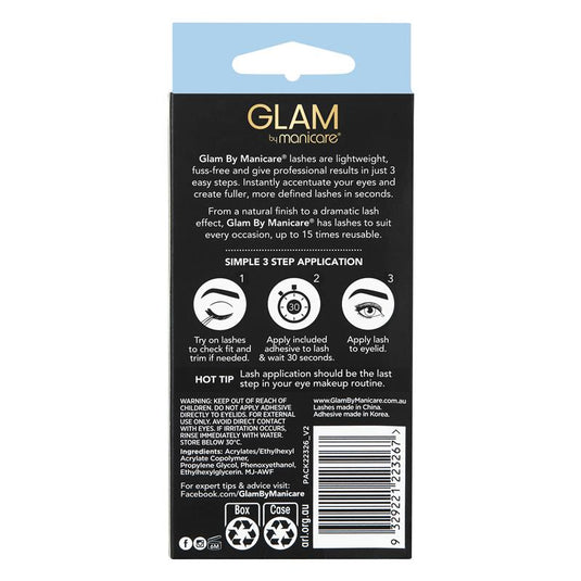 Glam By Manicare Kendall Lashes 2 Pack Natural