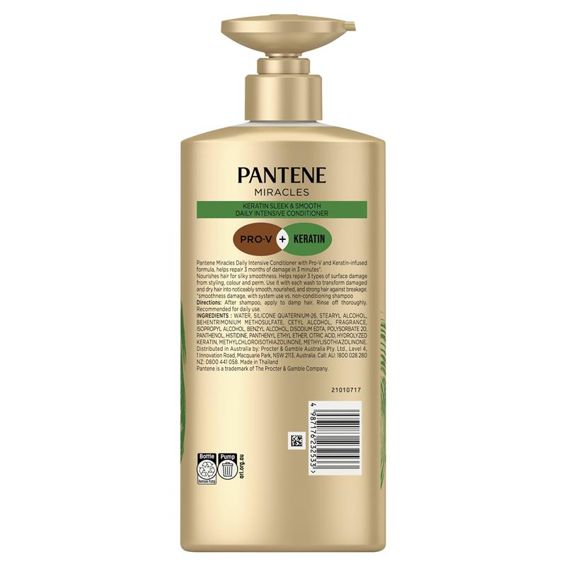 Load image into Gallery viewer, Pantene 3MM Keratin Smooth &amp; Sleek Conditioner 600ml
