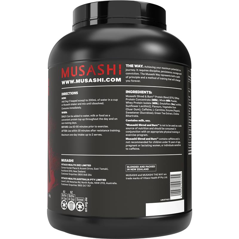 Load image into Gallery viewer, Musashi Shred And Burn Vanilla 2kg
