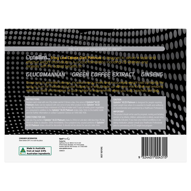 Load image into Gallery viewer, Optislim VLCD Platinum Vanilla Shake 21x25g Sachets
