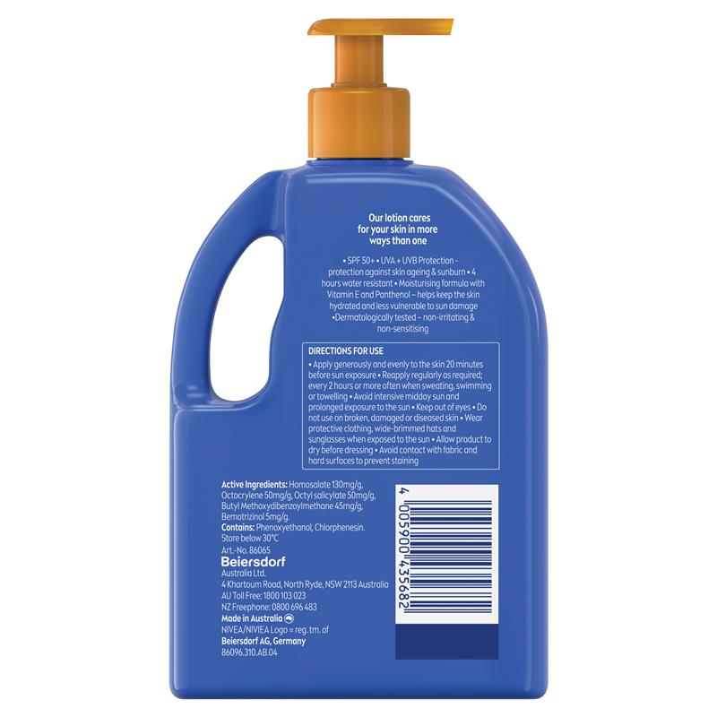 Load image into Gallery viewer, NIVEA Sun Protect &amp; Moisture SPF50+ Sunscreen Lotion Pump 1L
