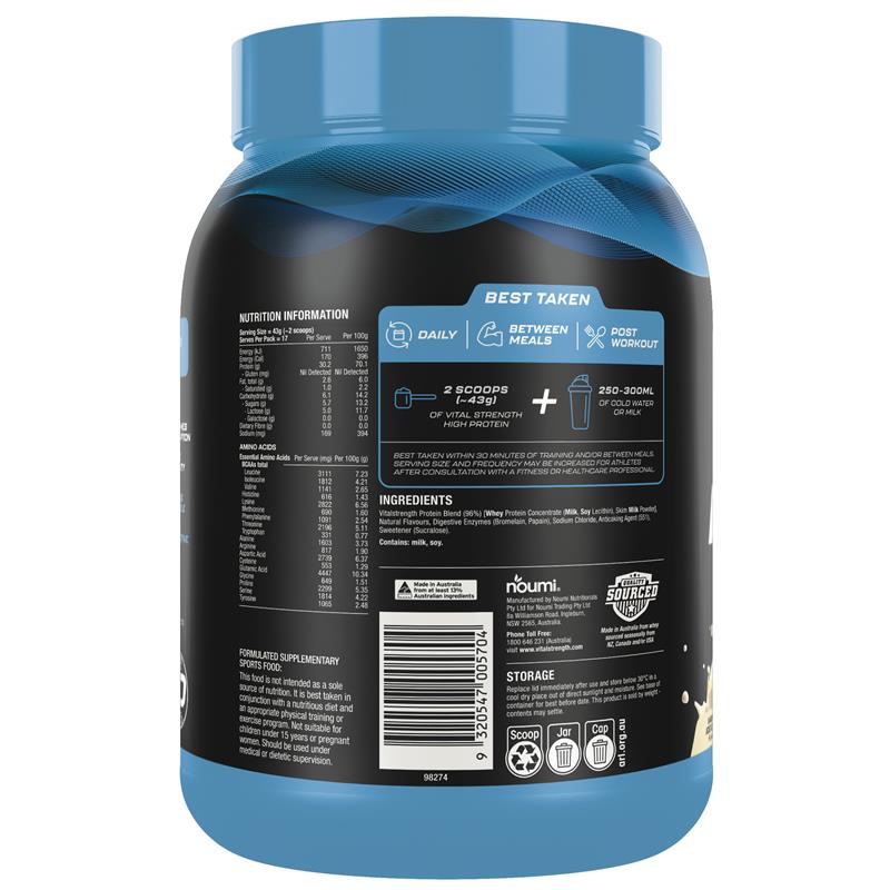 Load image into Gallery viewer, Vital Strength High Protein Vanilla 750g

