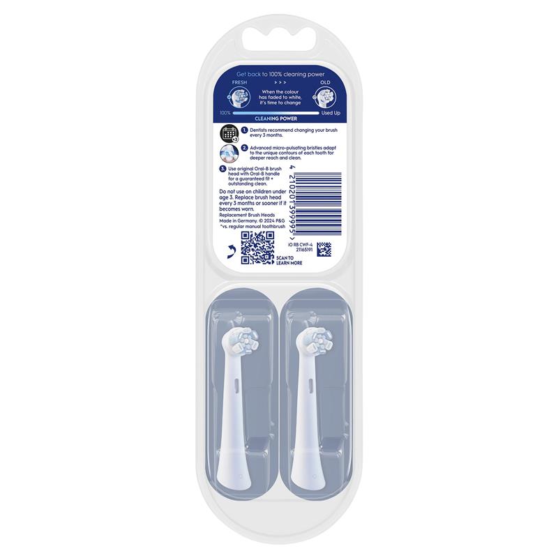 Load image into Gallery viewer, Oral B Power Toothbrush iO Advanced Clean Refills White 4 Pack
